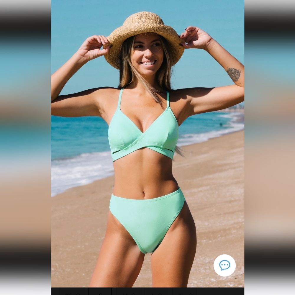 Boho Rhapsody Lace-Up Bralette & Cheeky High LegBikini Set